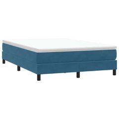 Box Spring Κρεβάτι χωρίς στρώμα Σκούρο μπλε Βελούδινο 3315835