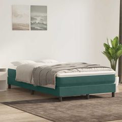 Box Spring κρεβάτι χωρίς στρώμα σκούρο πράσινο 120x220cm 3315870
