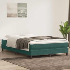 Box Spring κρεβάτι χωρίς στρώμα σκούρο πράσινο 160x220cm 3315882
