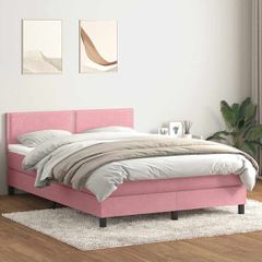 Box Spring κρεβάτι με στρώμα ροζ 160x220 cm Βελούδινο 3316172
