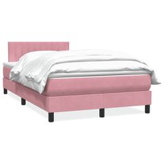 Box Spring κρεβάτι με στρώμα ροζ 120x220 cm Βελούδινο 3316448