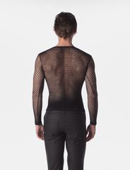 Barcode Berlin Fishnet Long Sleeve Capo Black-thumb-1