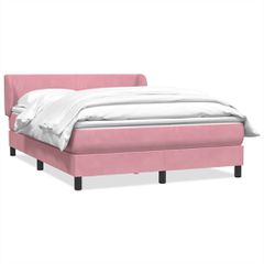 Box Spring κρεβάτι με στρώμα ροζ 140x220 cm Βελούδινο 3317402