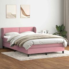 Box Spring κρεβάτι με στρώμα ροζ 160x220 cm Βελούδινο 3317492