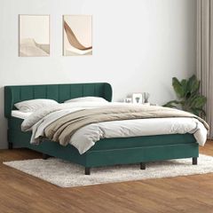 Box Spring κρεβάτι με στρώμα σκούρο πράσινο 160x220cm Βελούδινο 3317574