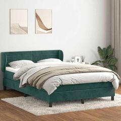 Box Spring κρεβάτι με στρώμα σκούρο πράσινο 160x220cm Βελούδινο 3317658
