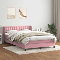 Box Spring κρεβάτι με στρώμα ροζ 160x220 cm Βελούδινο 3317912