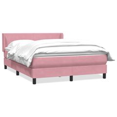 Box Spring κρεβάτι με στρώμα ροζ 140x220 cm Βελούδινο 3317990