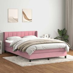 Box Spring κρεβάτι με στρώμα ροζ 140x220 cm Βελούδινο 3318158