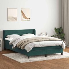 Box Spring κρεβάτι με στρώμα σκούρο πράσινο 160x220cm Βελούδινο 3318246