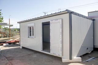 ΝΕΟ Οικίσκος Container 3x6μ (18τμ)	Πλήρες WC/Μπάνιο, Laminate & Αλουμινίου Κουφώματα