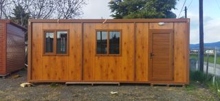 ΝΕΟ Container House “Αφροδίτη” 4.8x6x2.5μ (28τμ)	Πολυτελές με Όψη Ξύλου, Κουζίνα, WC & Living Room