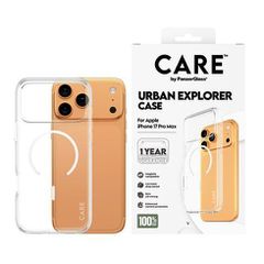 PanzerGlass - CARE Flagship Case Transparent Urban Explorer w. White MagSafe - iPhone 17 Pro Max / Electronics