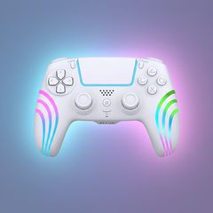 Deep Explorer - Wireless RGB Pro controller - Wave W - PS5 (White) / PlayStation 5