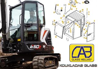 BOBCAT E27Z/E50Z ΚΡΥΣΤΑΛΛΑ ΚΑΜΠΙΝΑΣ ΠΑΡΜΠΡΙΖ