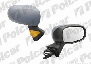 Carro ΚαθρέφτηΣ ΗΛΕΚΤΡΙΚΟΣ ΘερμαινόμενοΣ Βαφόμενος (Με Φλας Κίτρινο) (Με Αισθητήρα) (Α Ποιότητα) (CONVEX GLASS) κατάλληλο για RENAULT MODUS 2005-2008 (F/JP0) / 7701060343 - Δεξί - 1 Τεμ