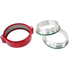 4.0" BILLET INTERCOOLER CLAMPS QUICK CONNECT RED CLAMP Aeroflow - AF 25-4000R