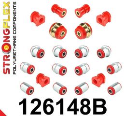 Κιτ Set / Kit Πλήρες Μπρος & Πίσω Σινεμπλόκ Πολυουρεθάνης Strongflex Citroën,Peugeot,Mitsubishi - 80ShA - 20 Τμχ. - (126148B)
