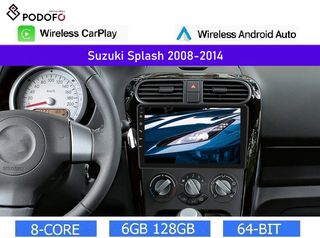 Suzuki Splash (2008-2014) 9" Οθόνη Android 13 | 8-πύρηνος | 6GB/128GB | Ασύρματο CarPlay & Android Auto – GPS – DSP