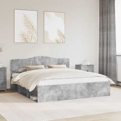 Σκελετός Κρεβατιού Σκυρόδεμα 180 x 200 cm Στερεά ξυλεία πεύκου 3412865