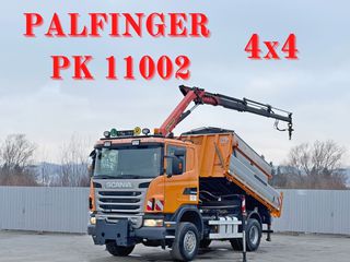 Ανατροπή + Γερανός Scania 2011 R 420 * PK 11002 * SANDBLASTER * 4x4