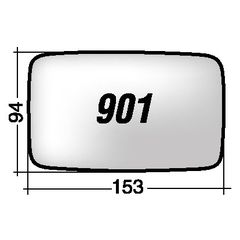 Κρύσταλλο καθρέπτη δεξί και αριστερό VW POLO 1994