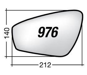Κρύσταλλο καθρέπτη δεξί και αριστερό VW ID.4 2020 ID.5 2021  TIGUAN 2023 TYRON 2024- SKODA ENYAQ 2021 ELROQ 2024 KODIAQ 2024  AUDI Q4 E-TRON 2021  Q6 E-TRON 2024