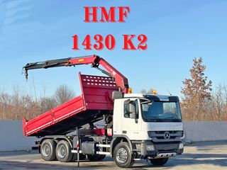 Ανατροπή + Γερανός Mercedes-Benz 2011 ACTROS 2636 * HMF 1430 K2 + BORDMATIC * 6x4