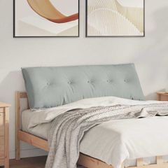 Μαξιλάρι Πλάτης Ανοιχτό γκρι 140 x 50 cm Υφασμάτινο Κορντουρά 42014847