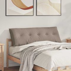 Μαξιλάρι Πλάτης Taupe 140 x 50 cm Ύφασμα Μικροΐνας 42014859