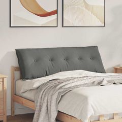 Μαξιλάρι Πλάτης Σκούρο Γκρι 140 x 50 cm Ύφασμα Μικροΐνας 42014861