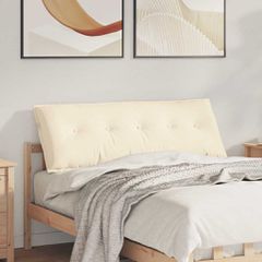Μαξιλάρι Πλάτης Κρεμ 140 x 50 cm Υφασμάτινο Κορντουρά 42014867