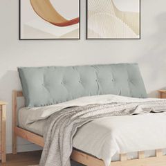 Μαξιλάρι Πλάτης Ανοιχτό γκρι 160 x 50 cm Υφασμάτινο Κορντουρά 42014890