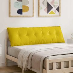 Μαξιλάρι Πλάτης Κίτρινο 160 x 50 cm Υφασμάτινο Κορντουρά 42014897
