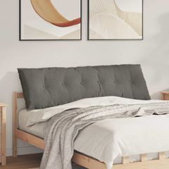Μαξιλάρι Πλάτης Ανοιχτό γκρι 160 x 50 cm Υφασμάτινο Κορντουρά 42014908
