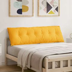 Μαξιλάρι Πλάτης Απαλό Κίτρινο 160 x 50 cm Υφασμάτινο Κορντουρά 42014914