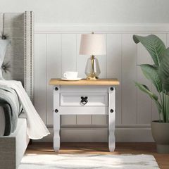 End Table με συρτάρι Corona Λευκό 50 x 50 x 50 εκατοστά 42021193