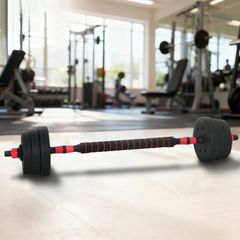 Σετ Αλτήρων & Μπάρας 2 σε 1 20 κιλά Μαύρο και Κόκκινο 42023463