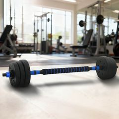 Σετ Αλτήρων & Μπάρας 2 σε 1 20 κιλά Μαύρο και μπλε 42023464