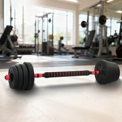 Σετ Αλτήρων & Μπάρας 2 σε 1 30 κιλά Μαύρο και Κόκκινο 42023465