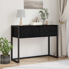 End Table Μαύρη Οξυά 100 x 36 x 75 εκ. Επεξεργασμένο Ξύλο 886696