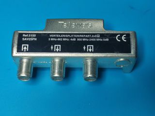 TELEVES διακλαδωτής-Splitter 5150 TV/SAT 2 εξόδων F ALL BAND DC 5-2400Mhz