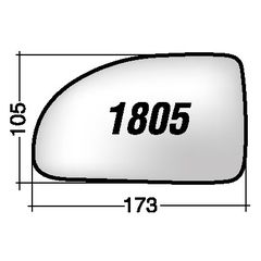 Κρύσταλλο καθρέπτη δεξί και αριστερό KIA RIO 2000-2002