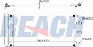 Carro Ψυγείο A/C 2.0-2.2 TDCI Πετρέλαιο Αυτόματο (750x352) RWD-4WD κατάλληλο για FORD TRANSIT/TOURNEO CUSTOM 2018-2023 (FY/FZ/F3) / 2006299 - 1 Τεμ