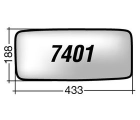 Κρύσταλλο καθρέπτη δεξί και αριστερό MERCEDES ACTROS 1996-2002 ECONIC 1998-2002