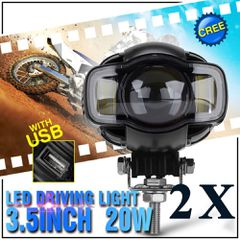 Προβολάκια μοτοσυκλέτας LED 20W 9V-85V με USB