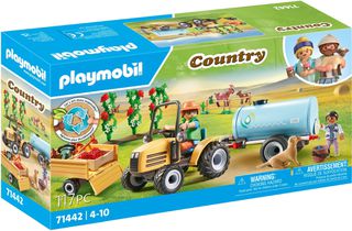 Playmobil - Tractor with trailer and water tank (71442) / Toys