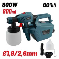 BORMANN BPG9100 Πιστόλι Βαφής Ηλεκτρικό HVLP 800W 800ml ( 042532 )