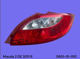 MAZDA 2 DE 2008-2014 ΜΕΤΑΧΕΙΡΙΣΜΕΝΑ ΑΝΤΑΛΛΑΚΤΙΚΑ ( φανάρι πίσω δεξί συνοδηγού πλευρά με κωδικό D651-51-150 )