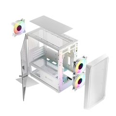 Logic PORTOS ARGB MINI USB 3.0 Case White-thumb-1